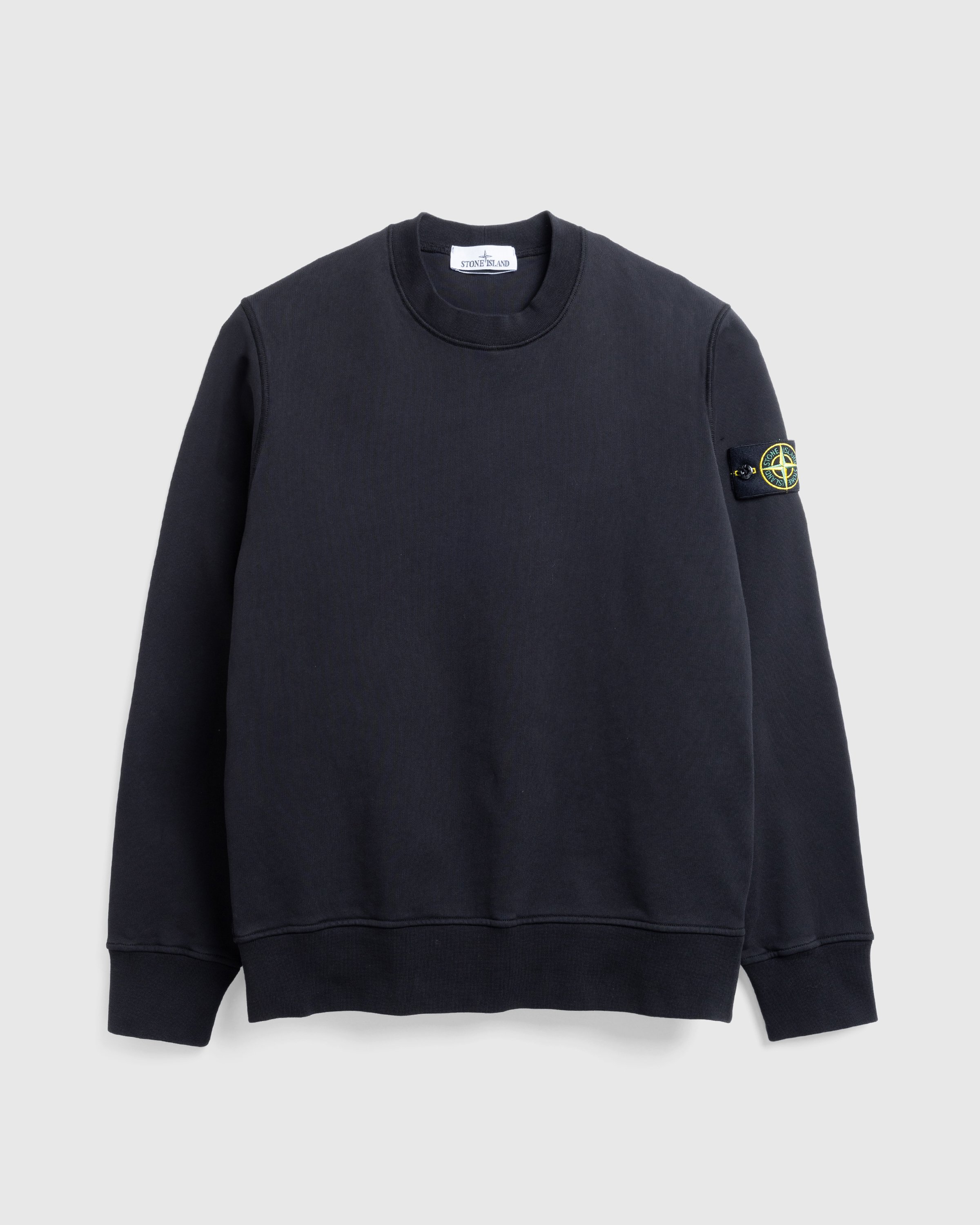 Black sweatshirt sales stone island